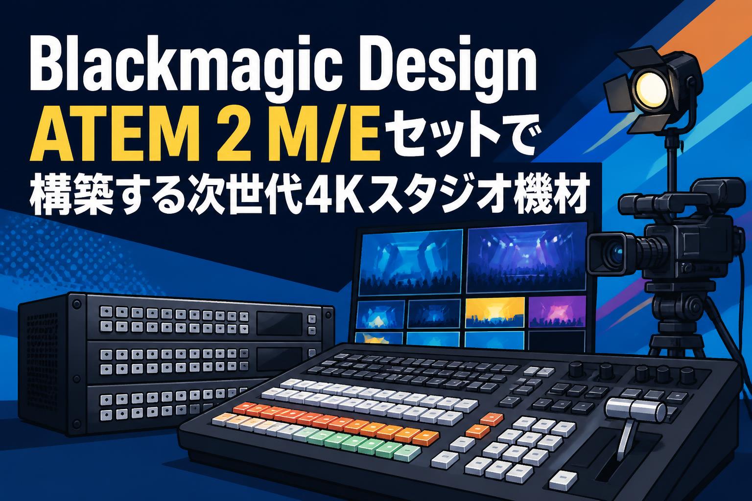Blackmagic Design ATEM 2 M/Eセットで構築する次世代4Kスタジオ機材