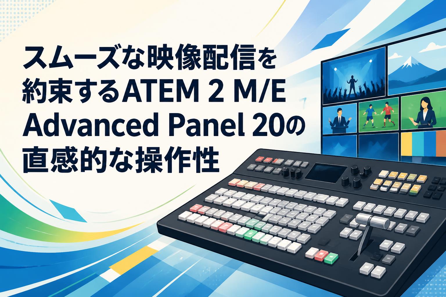スムーズな映像配信を約束するATEM 2 M/E Advanced Panel 20の直感的な操作性