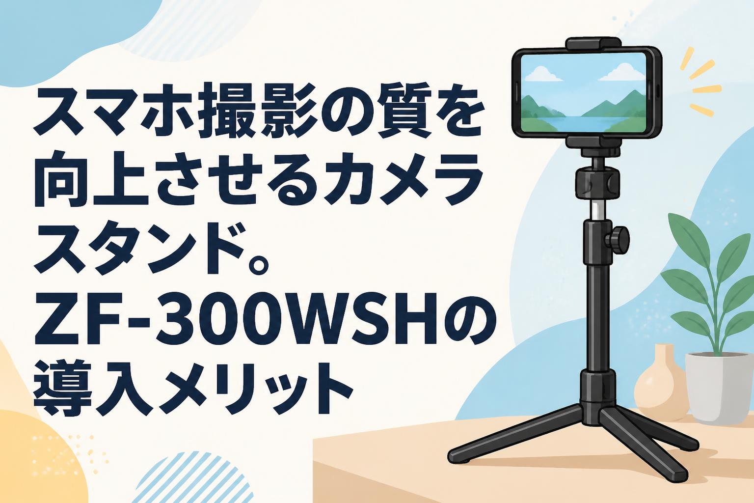 スマホ撮影の質を向上させるカメラスタンド。ZF-300WSHの導入メリット