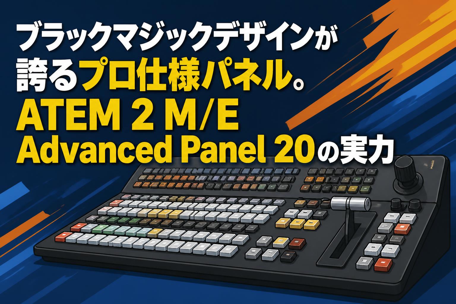 ブラックマジックデザインが誇るプロ仕様パネル。ATEM 2 M/E Advanced Panel 20の実力