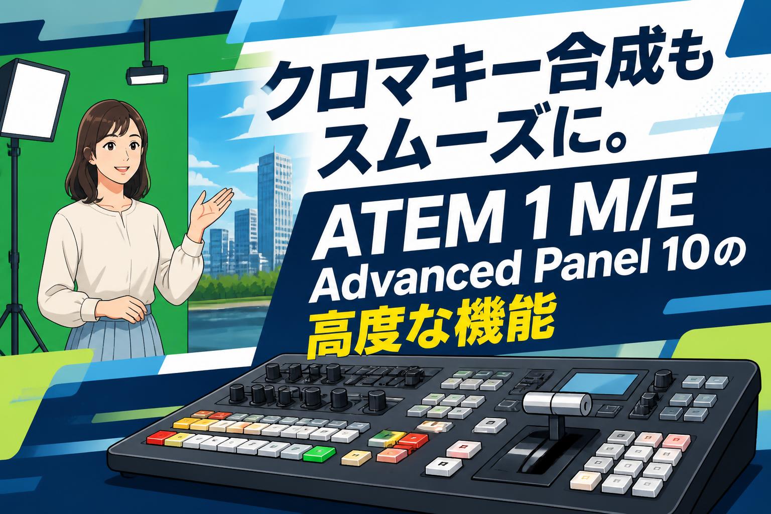 クロマキー合成もスムーズに。ATEM 1 M/E Advanced Panel 10の高度な機能