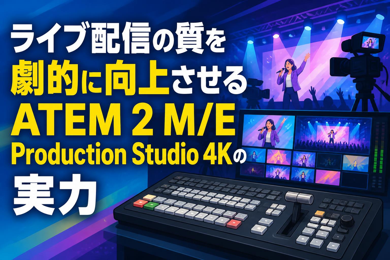 ライブ配信の質を劇的に向上させるATEM 2 M/E Production Studio 4Kの実力
