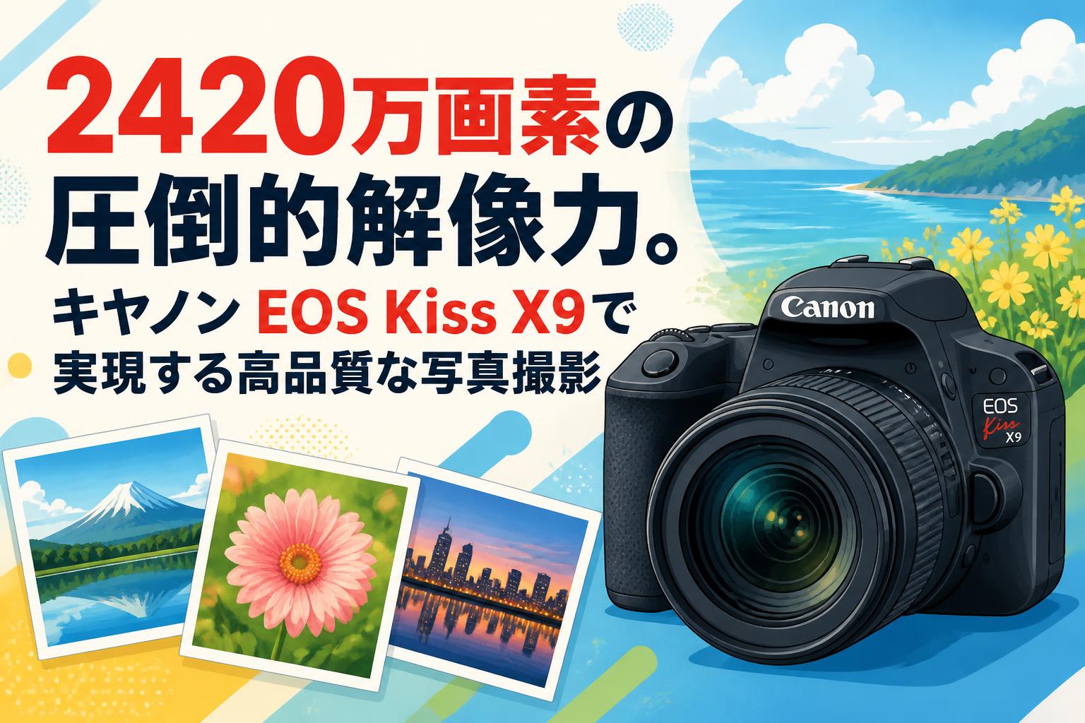 2420万画素の圧倒的解像力。キャノン EOS Kiss X9で実現する高品質な写真撮影
