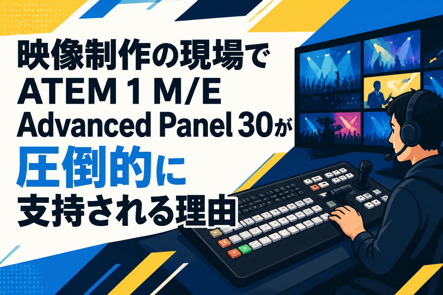 映像制作の現場でATEM 1 M/E Advanced Panel 30が圧倒的に支持される理由