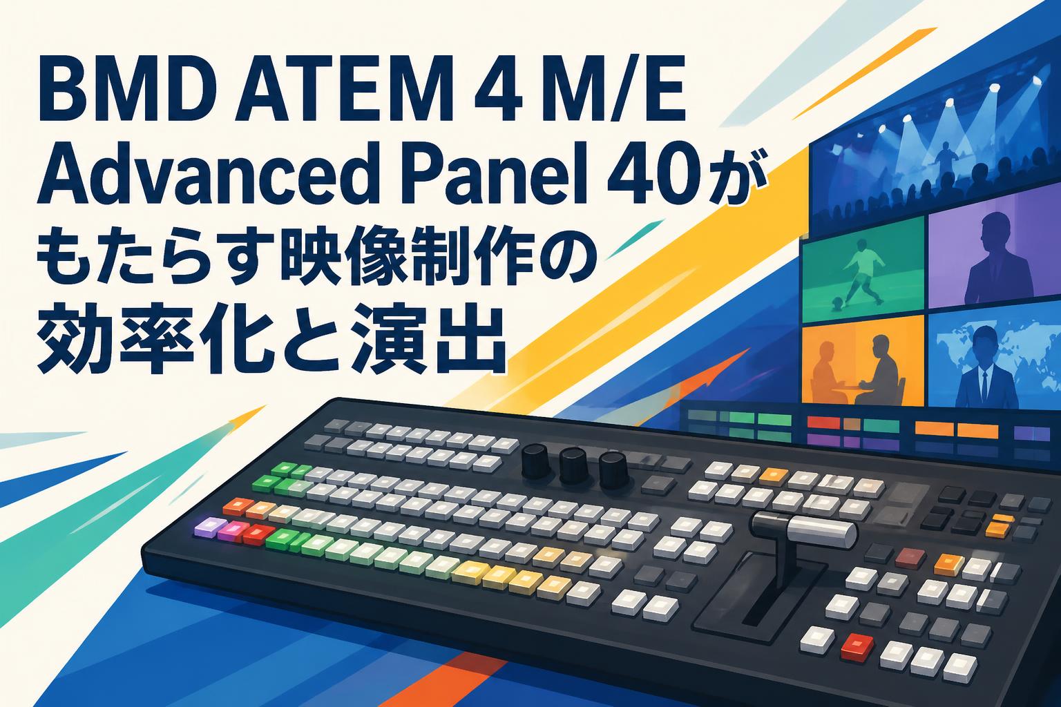 BMD ATEM 4 M/E Advanced Panel 40がもたらす映像制作の効率化と演出
