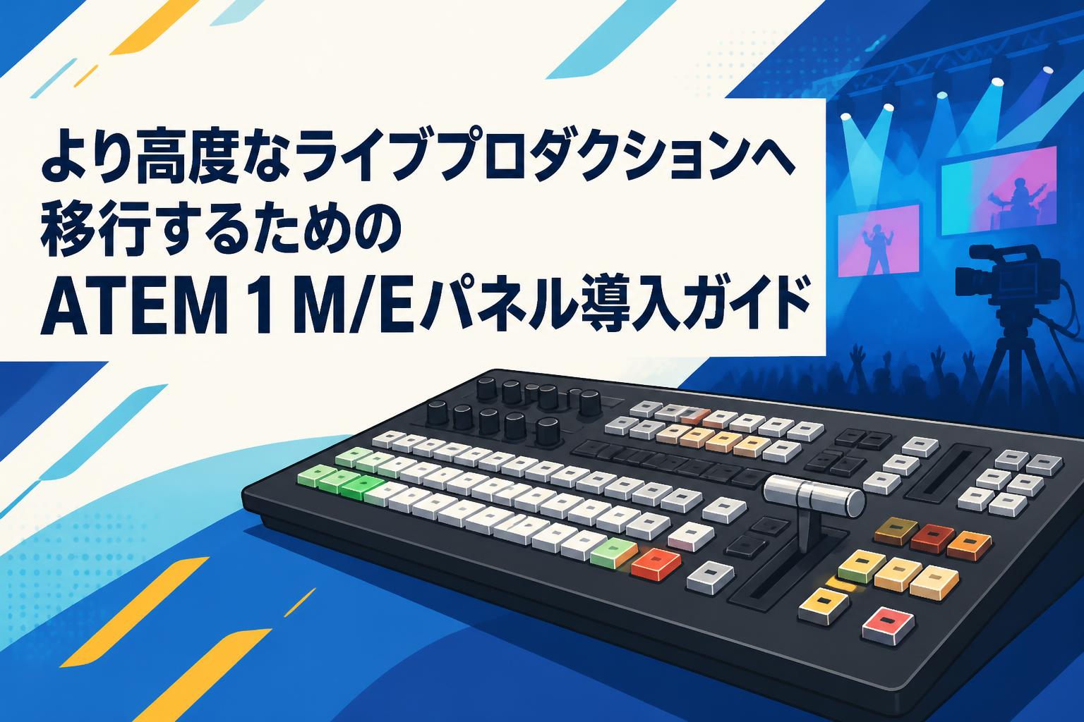 より高度なライブプロダクションへ移行するためのATEM 1 M/Eパネル導入ガイド