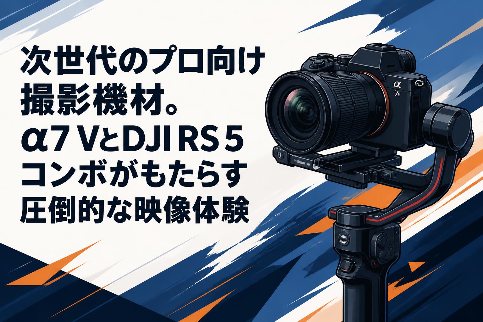 次世代のプロ向け撮影機材。α7 VとDJI RS 5コンボがもたらす圧倒的な映像体験