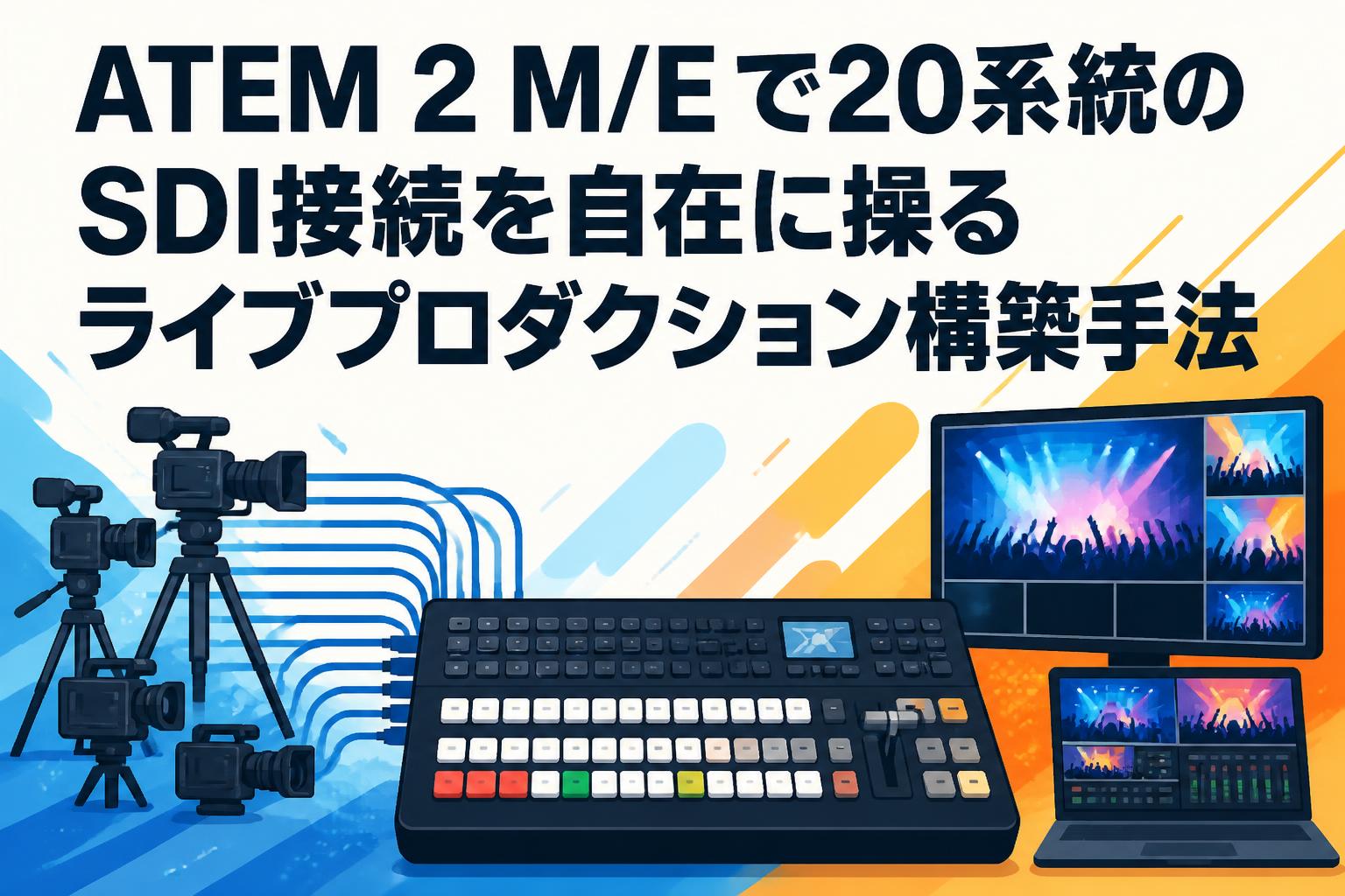 ATEM 2 M/Eで20系統のSDI接続を自在に操るライブプロダクション構築手法