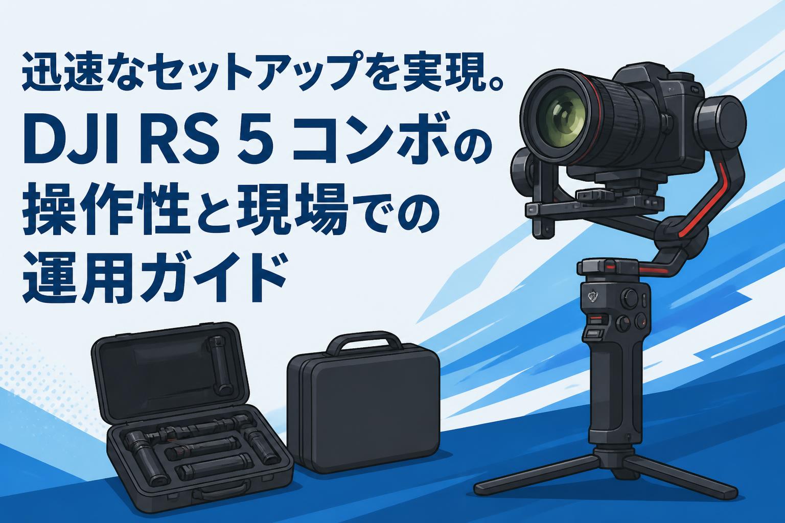 迅速なセットアップを実現。DJI RS 5 コンボの操作性と現場での運用ガイド