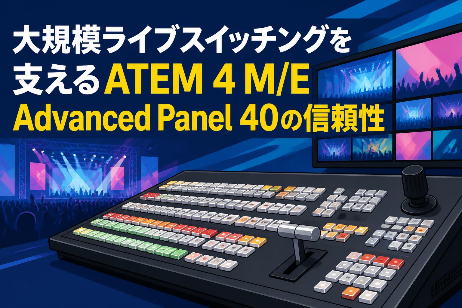 大規模ライブスイッチングを支えるATEM 4 M/E Advanced Panel 40の信頼性