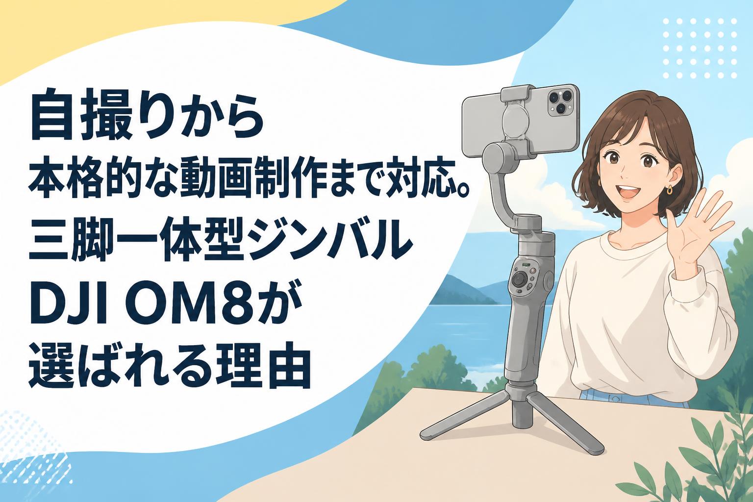 自撮りから本格的な動画制作まで対応。三脚一体型ジンバルDJI OM8が選ばれる理由