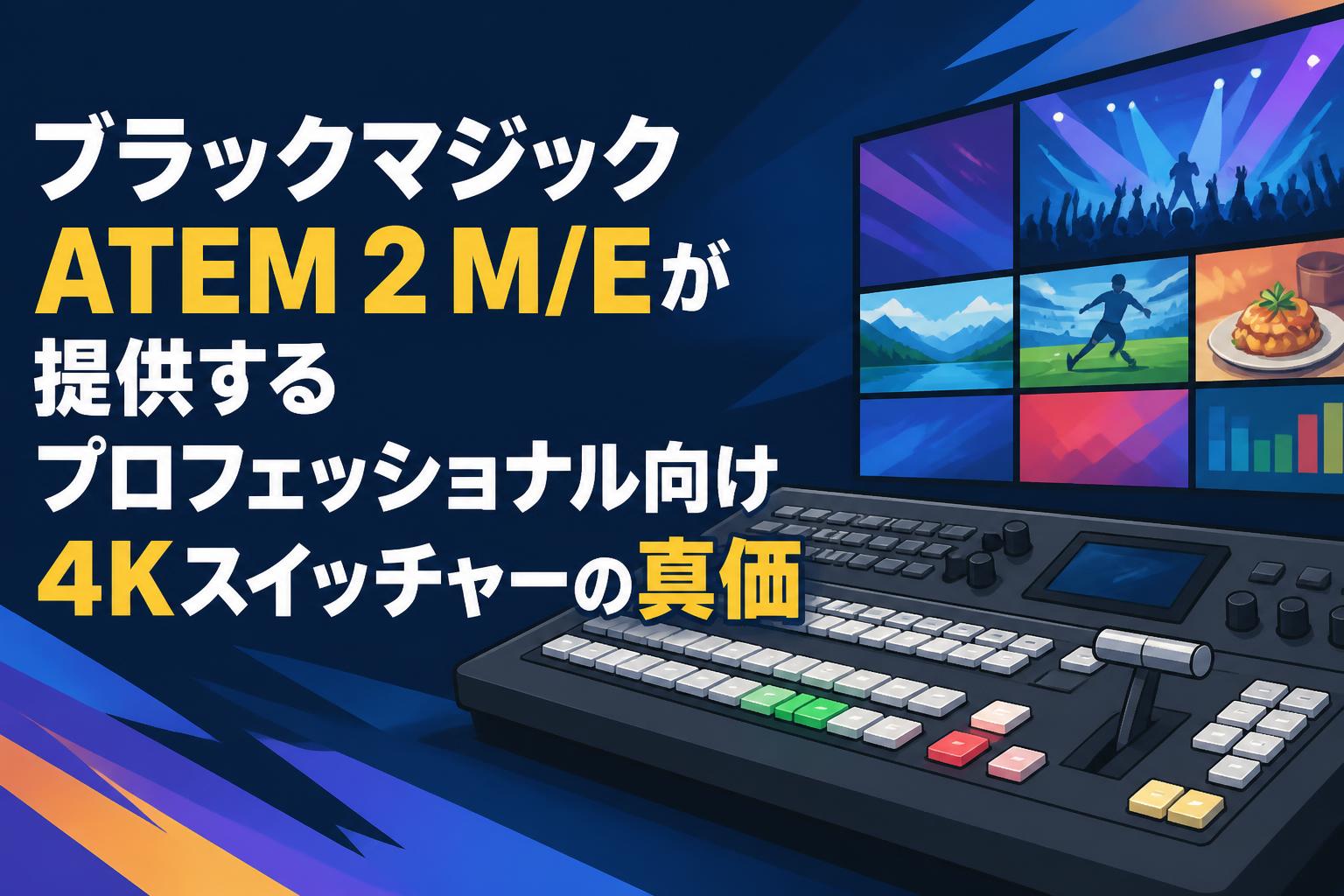 ブラックマジックATEM 2 M/Eが提供するプロフェッショナル向け4Kスイッチャーの真価
