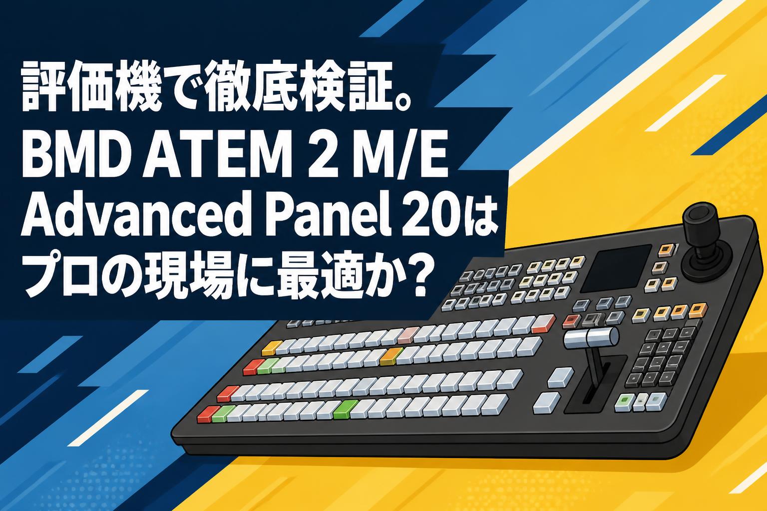 評価機で徹底検証。BMD ATEM 2 M/E Advanced Panel 20はプロの現場に最適か？