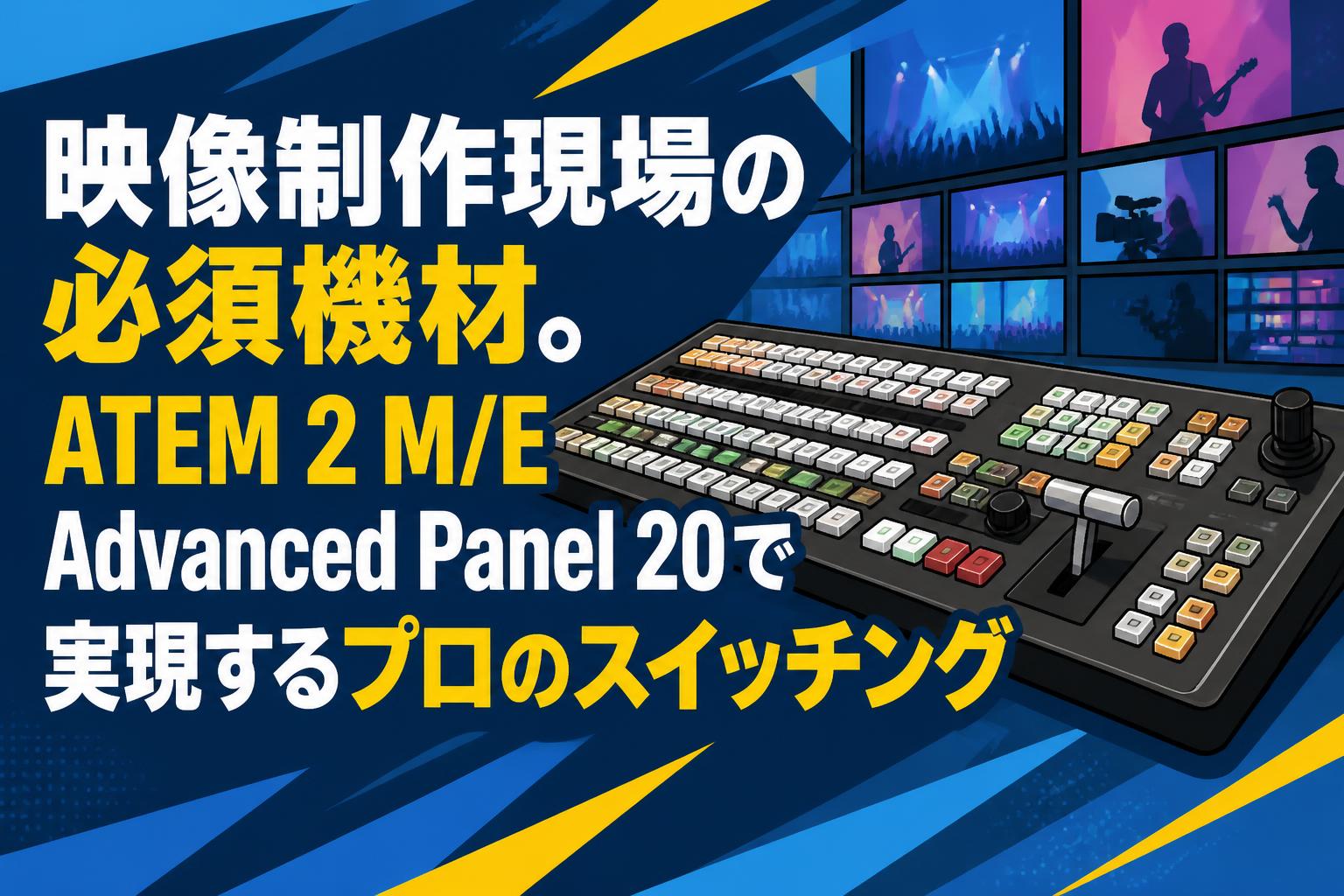 映像制作現場の必須機材。ATEM 2 M/E Advanced Panel 20で実現するプロのスイッチング