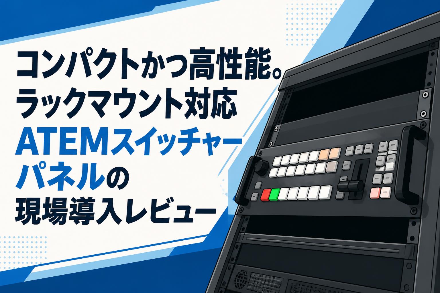 コンパクトかつ高性能。ラックマウント対応ATEMスイッチャーパネルの現場導入レビュー