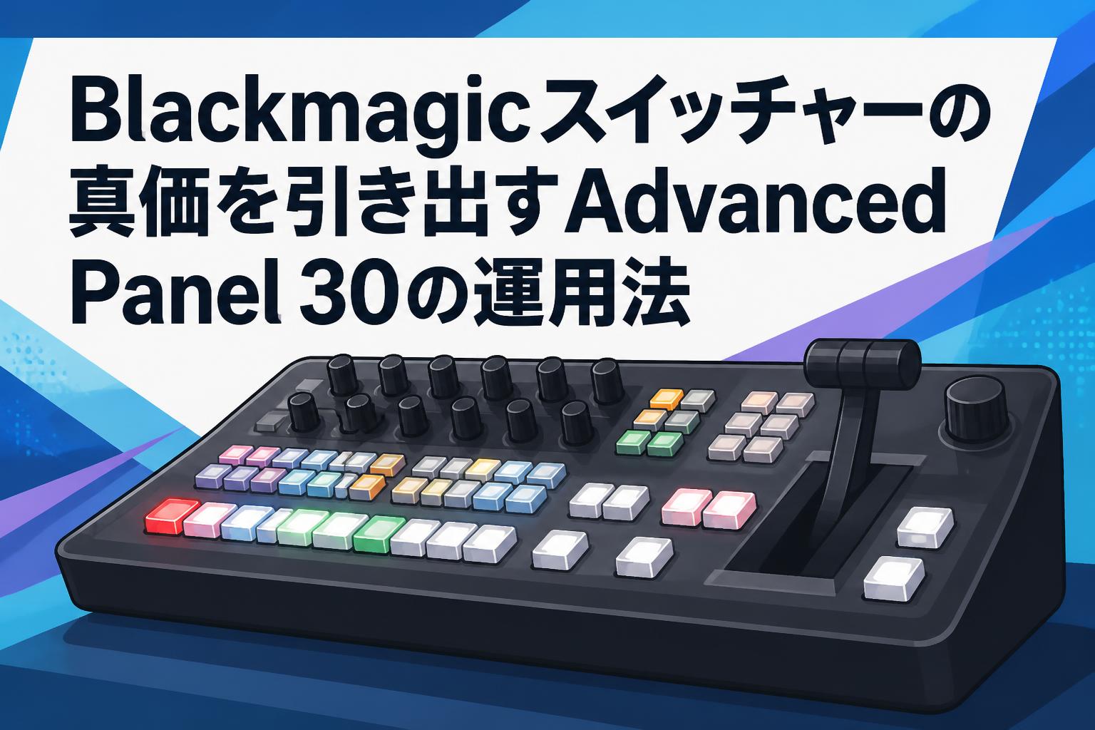 Blackmagicスイッチャーの真価を引き出すAdvanced Panel 30の運用法