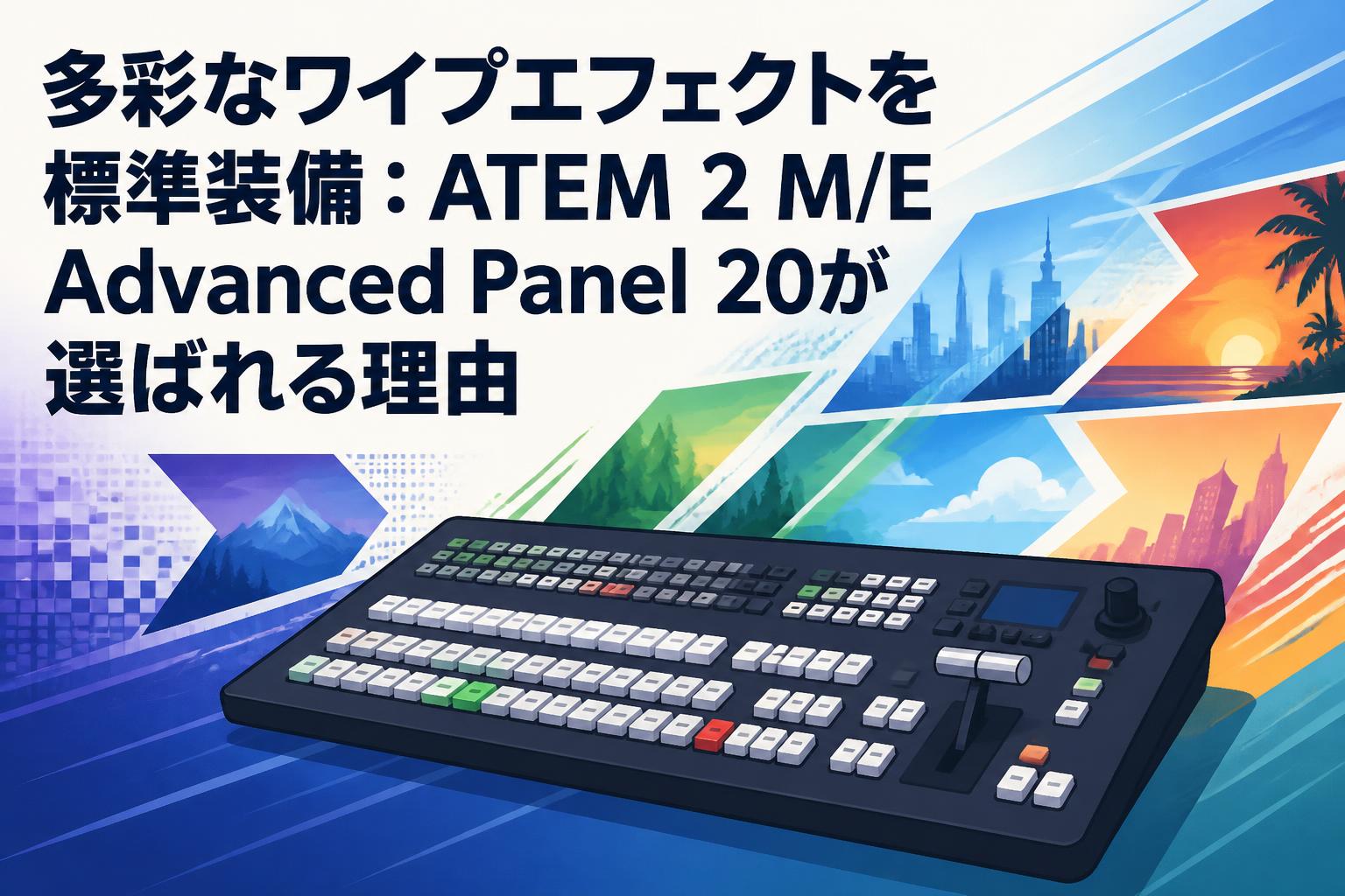 多彩なワイプエフェクトを標準装備：ATEM 2 M/E Advanced Panel 20が選ばれる理由