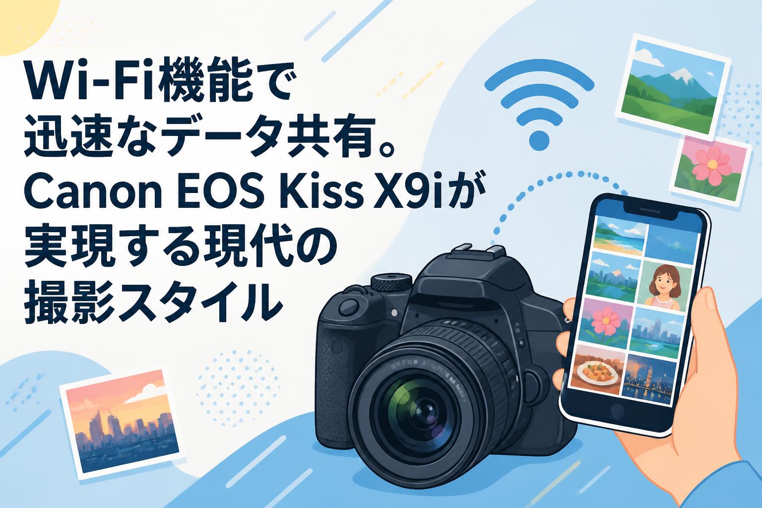 Wi-Fi機能で迅速なデータ共有。Canon EOS Kiss X9iが実現する現代の撮影スタイル