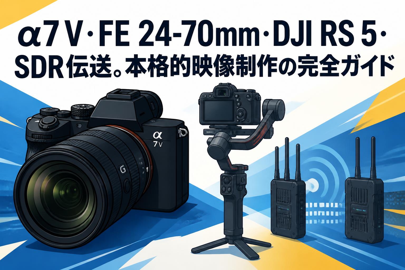 α7 V・FE 24-70mm・DJI RS 5・SDR伝送。本格的映像制作の完全ガイド
