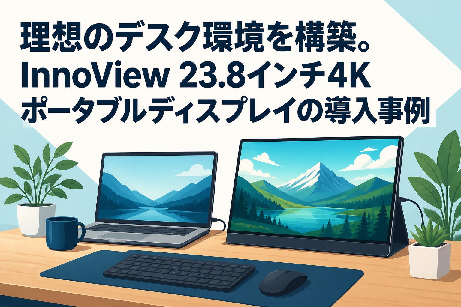 理想のデスク環境を構築。InnoView 23.8インチ4Kポータブルディスプレイの導入事例
