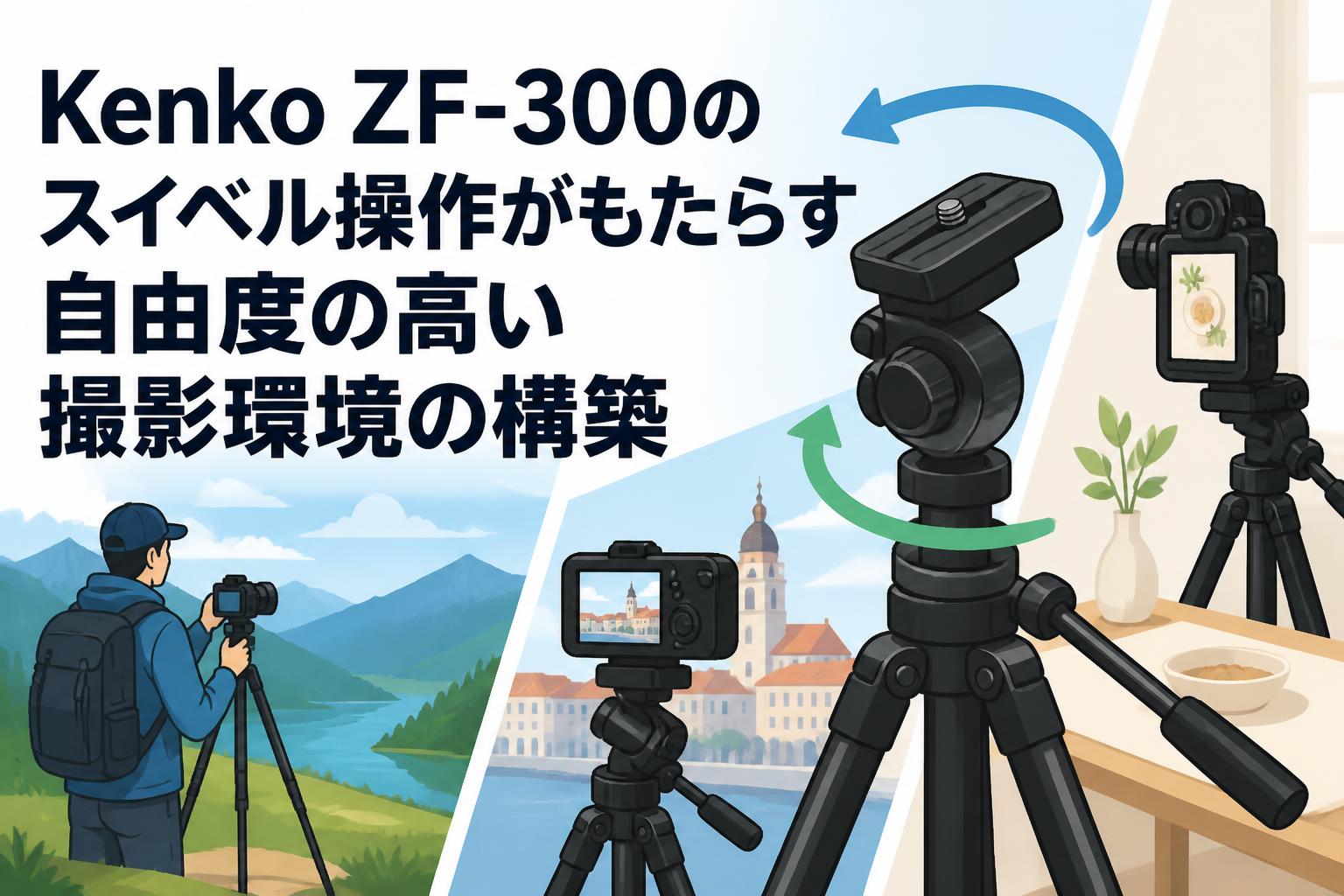 Kenko ZF-300のスイベル操作がもたらす自由度の高い撮影環境の構築