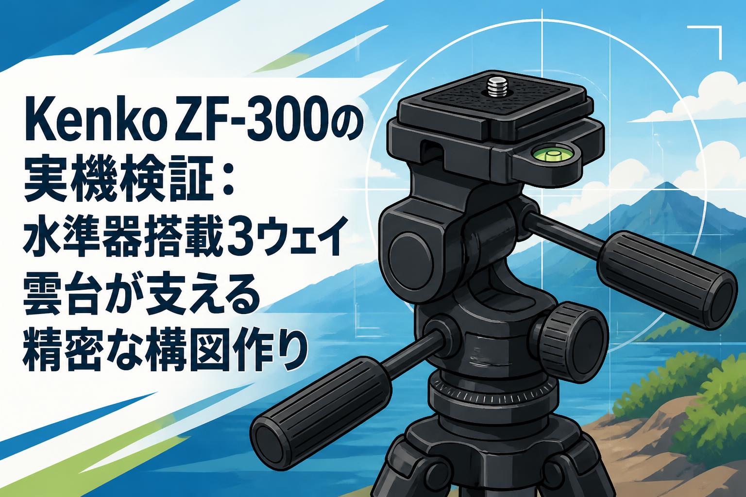 Kenko ZF-300の実機検証：水準器搭載3ウェイ雲台が支える精密な構図作り