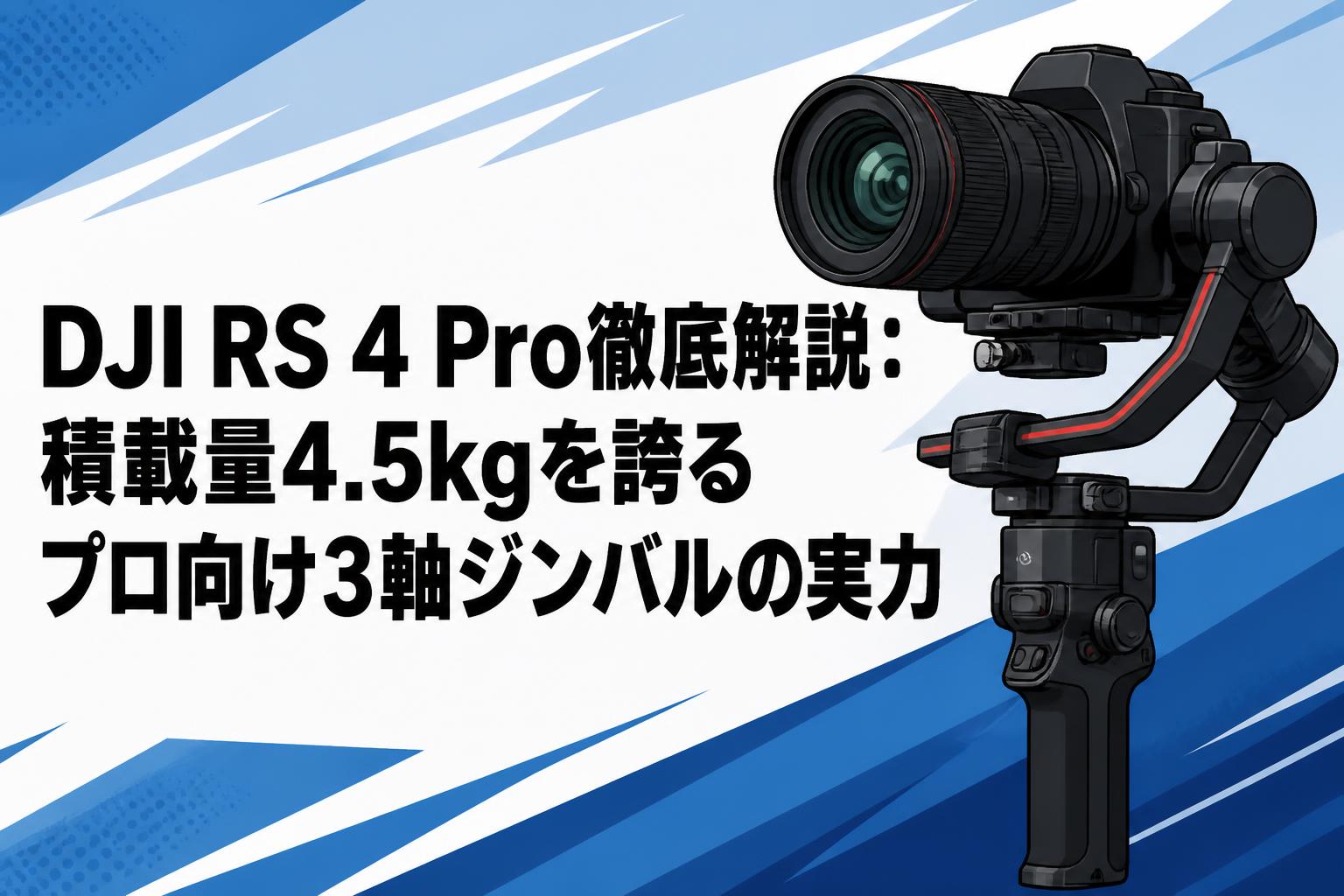 DJI RS 4 Pro徹底解説：積載量4.5kgを誇るプロ向け3軸ジンバルの実力