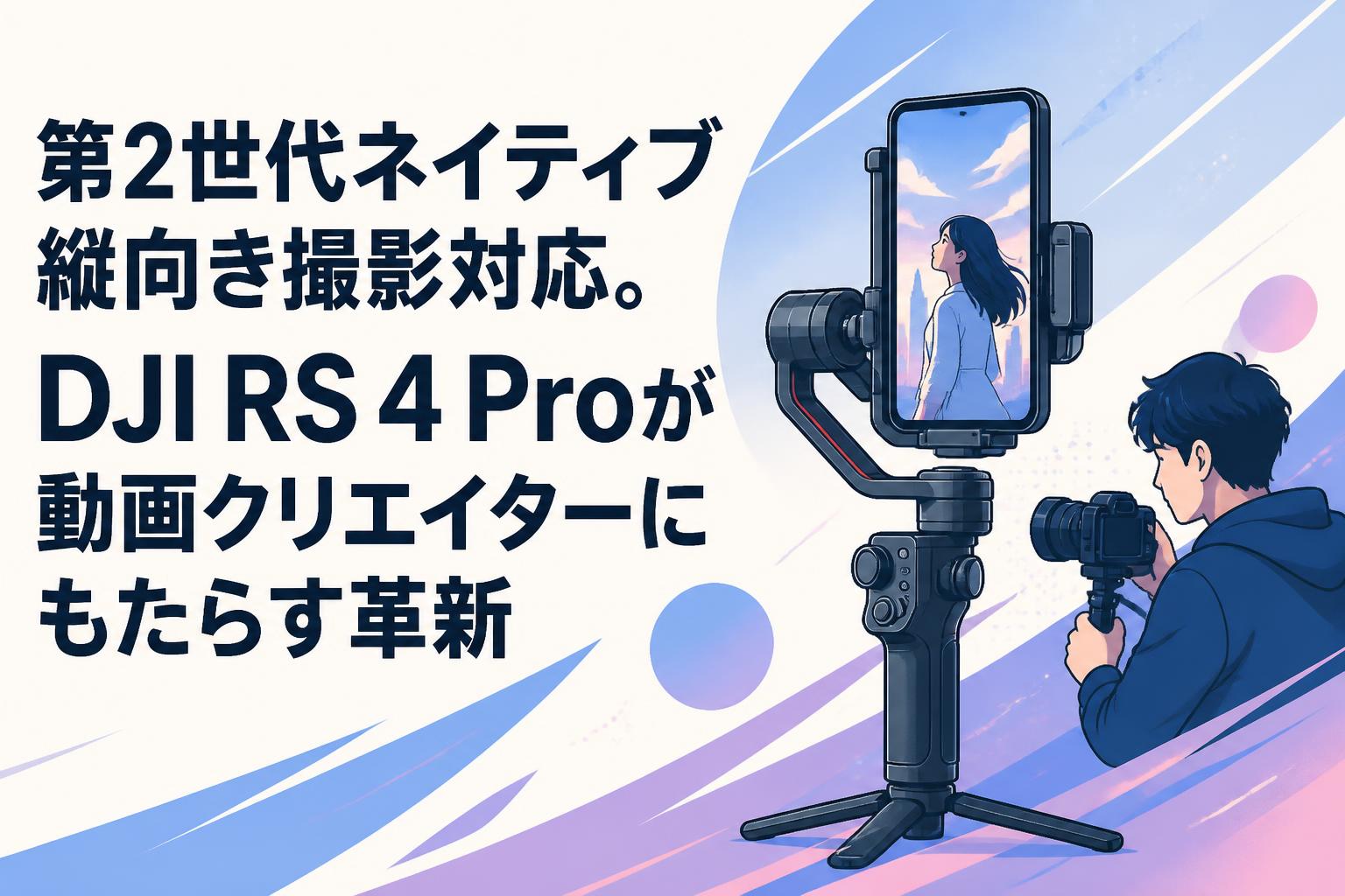 第2世代ネイティブ縦向き撮影対応。DJI RS 4 Proが動画クリエイターにもたらす革新