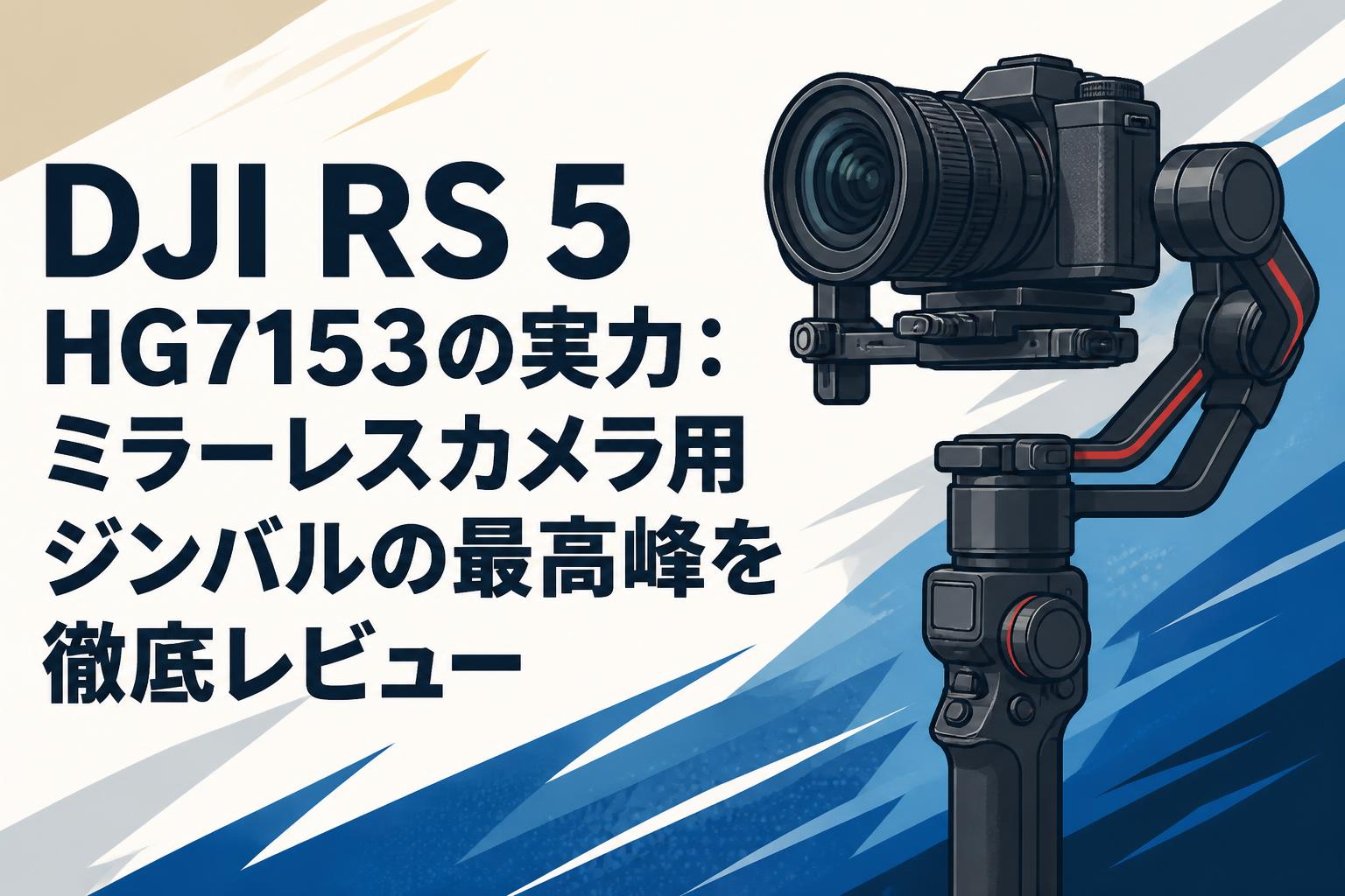 DJI RS 5 HG7153の実力：ミラーレスカメラ用ジンバルの最高峰を徹底レビュー