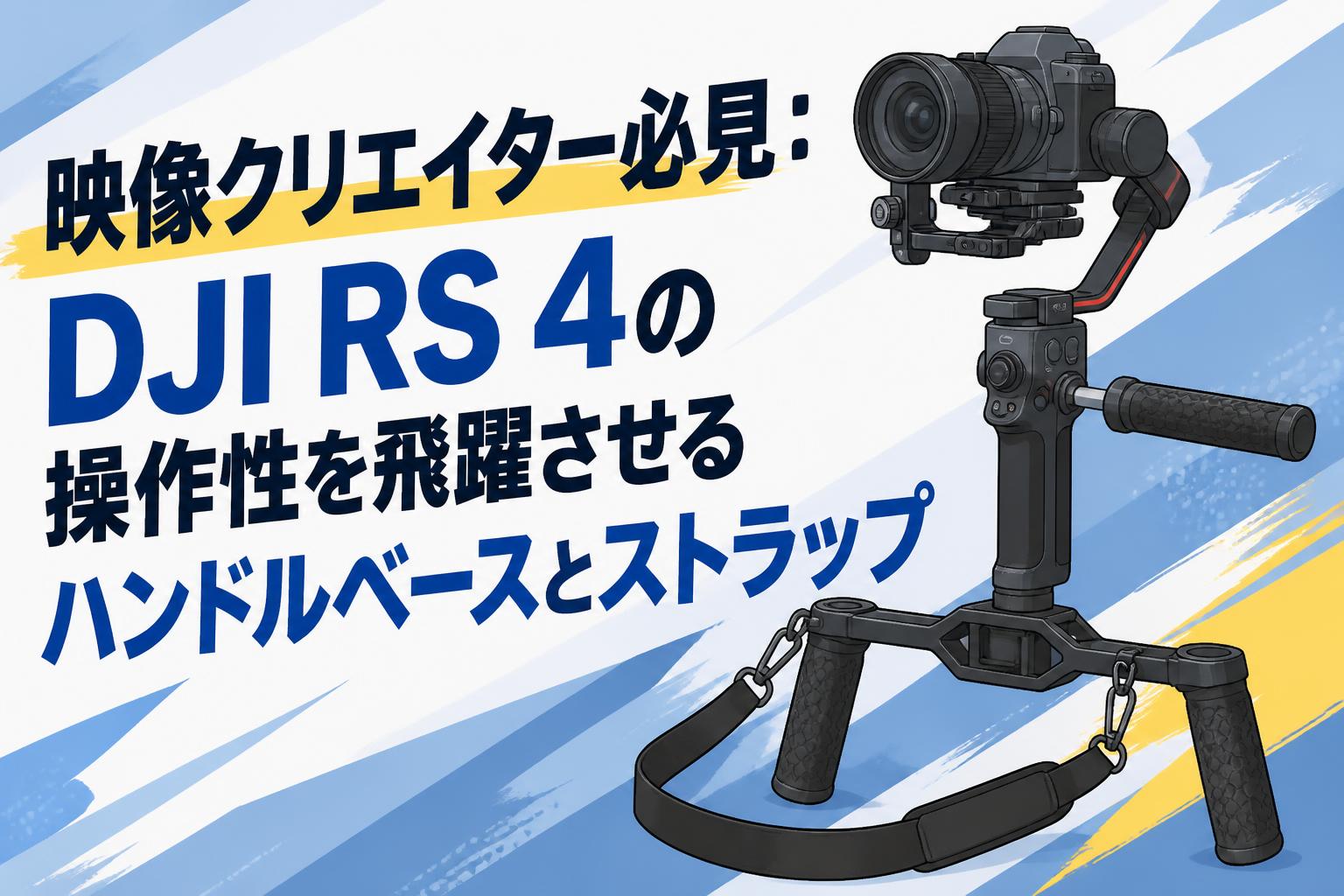 映像クリエイター必見：DJI RS 4の操作性を飛躍させるハンドルベースとストラップ