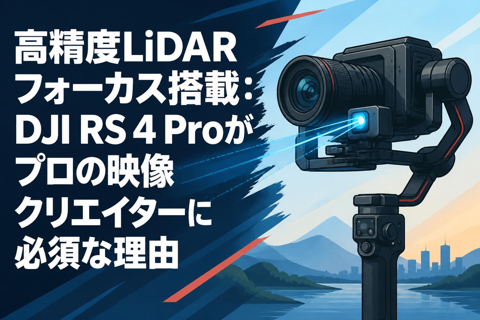 高精度LiDARフォーカス搭載：DJI RS 4 Proがプロの映像クリエイターに必須な理由