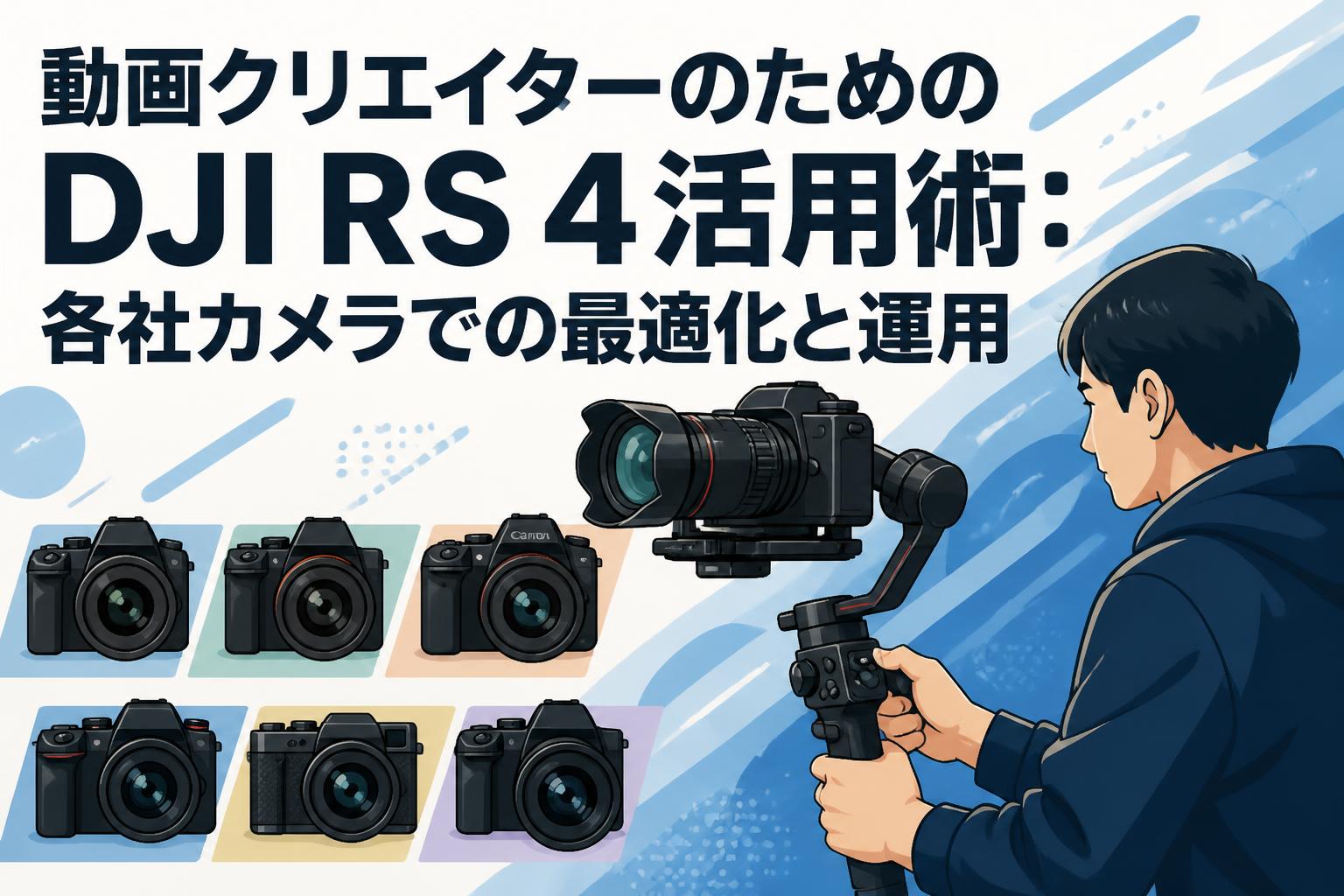 動画クリエイターのためのDJI RS 4活用術：各社カメラでの最適化と運用