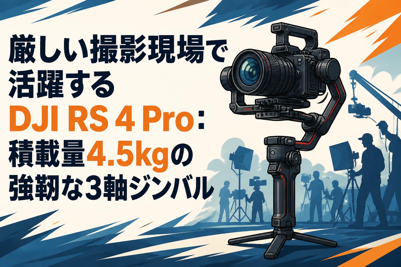 厳しい撮影現場で活躍するDJI RS 4 Pro：積載量4.5kgの強靭な3軸ジンバル