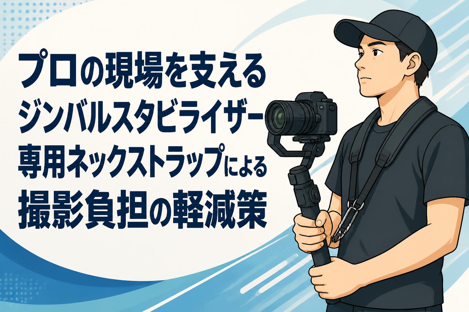 プロの現場を支えるジンバルスタビライザー専用ネックストラップによる撮影負担の軽減策
