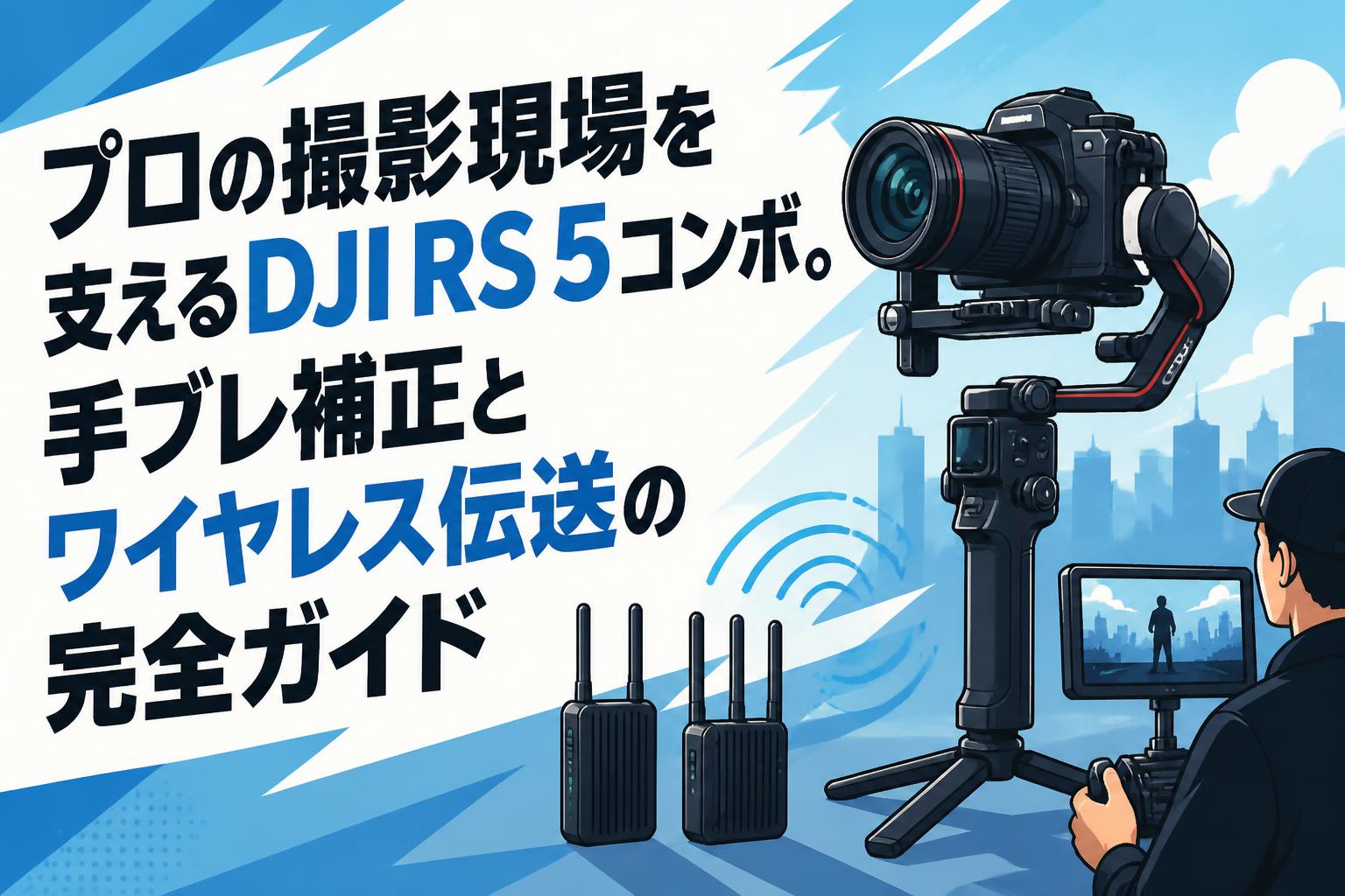 プロの撮影現場を支えるDJI RS 5コンボ。手ブレ補正とワイヤレス伝送の完全ガイド