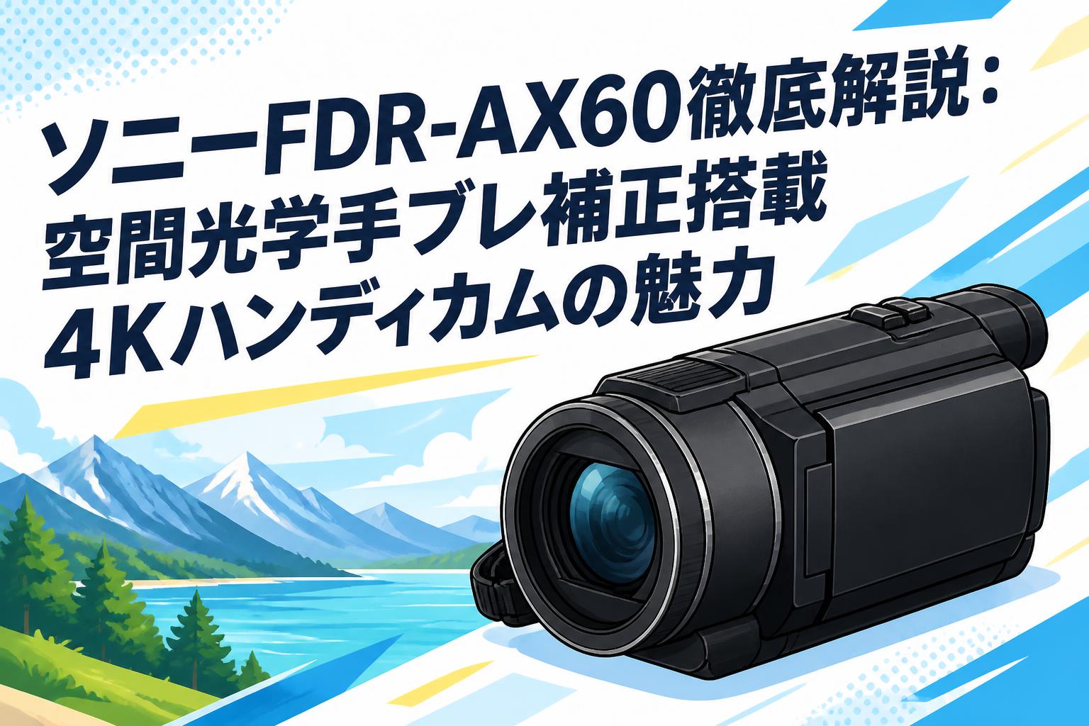 ソニーFDR-AX60徹底解説：空間光学手ブレ補正搭載4Kハンディカムの魅力