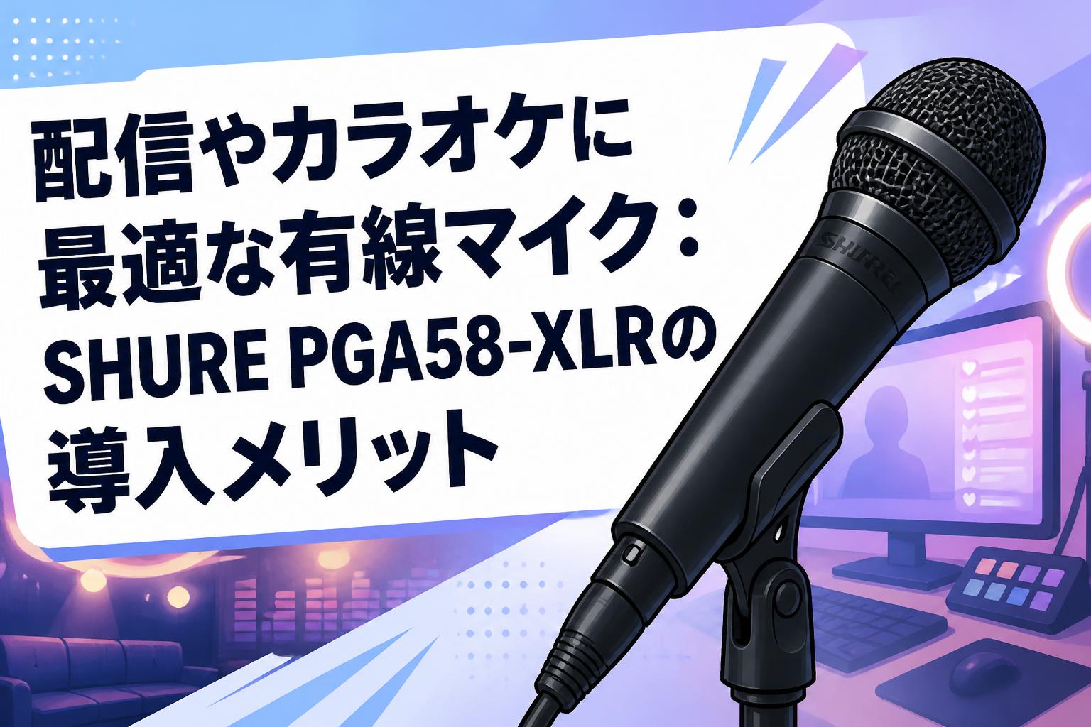 配信やカラオケに最適な有線マイク：SHURE PGA58-XLRの導入メリット