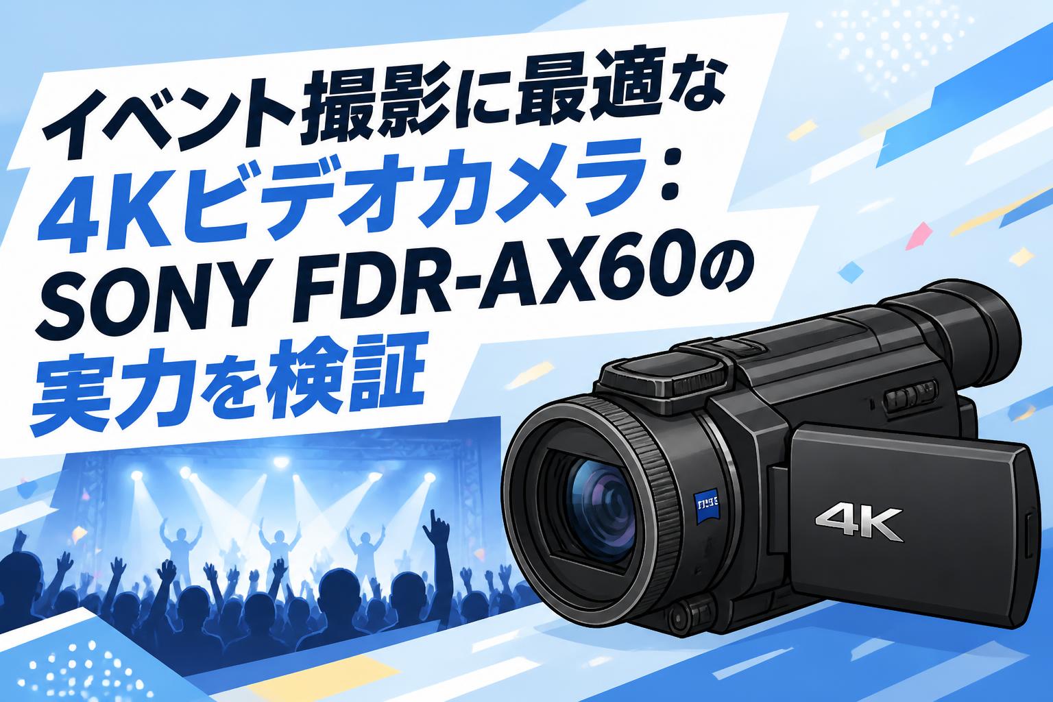 イベント撮影に最適な4Kビデオカメラ：SONY FDR-AX60の実力を検証