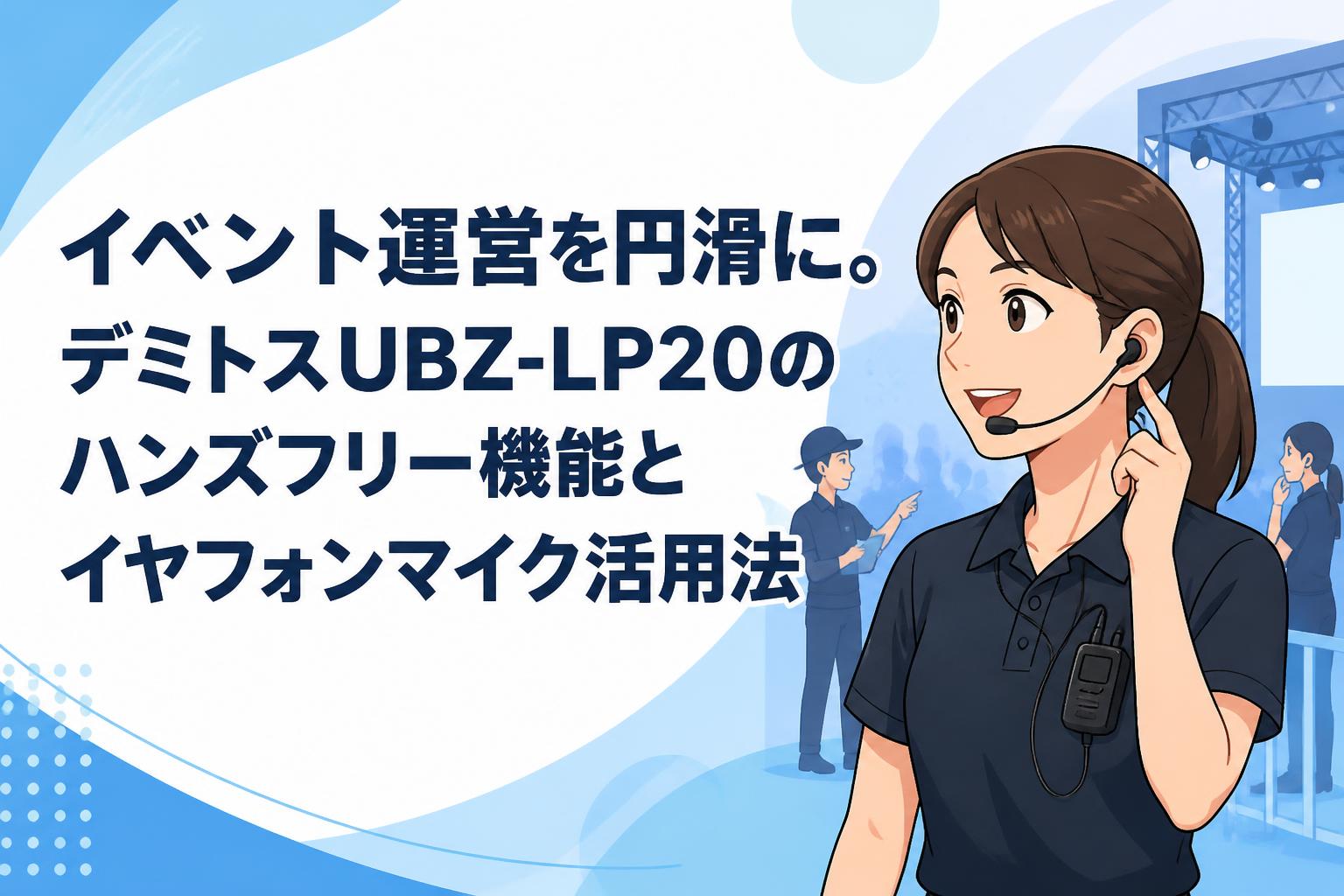 イベント運営を円滑に。デミトスUBZ-LP20のハンズフリー機能とイヤフォンマイク活用法
