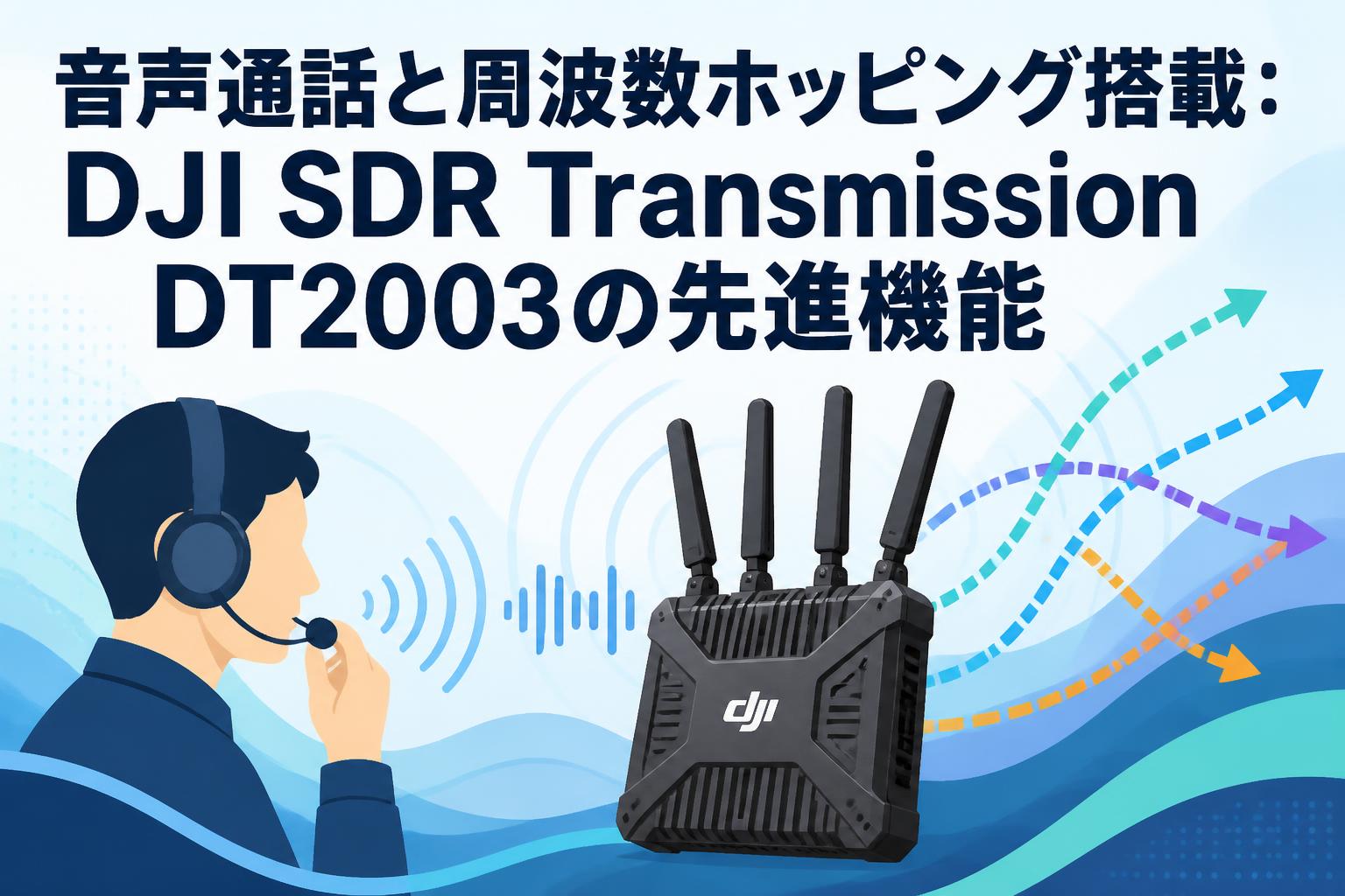 音声通話と周波数ホッピング搭載：DJI SDR Transmission DT2003の先進機能