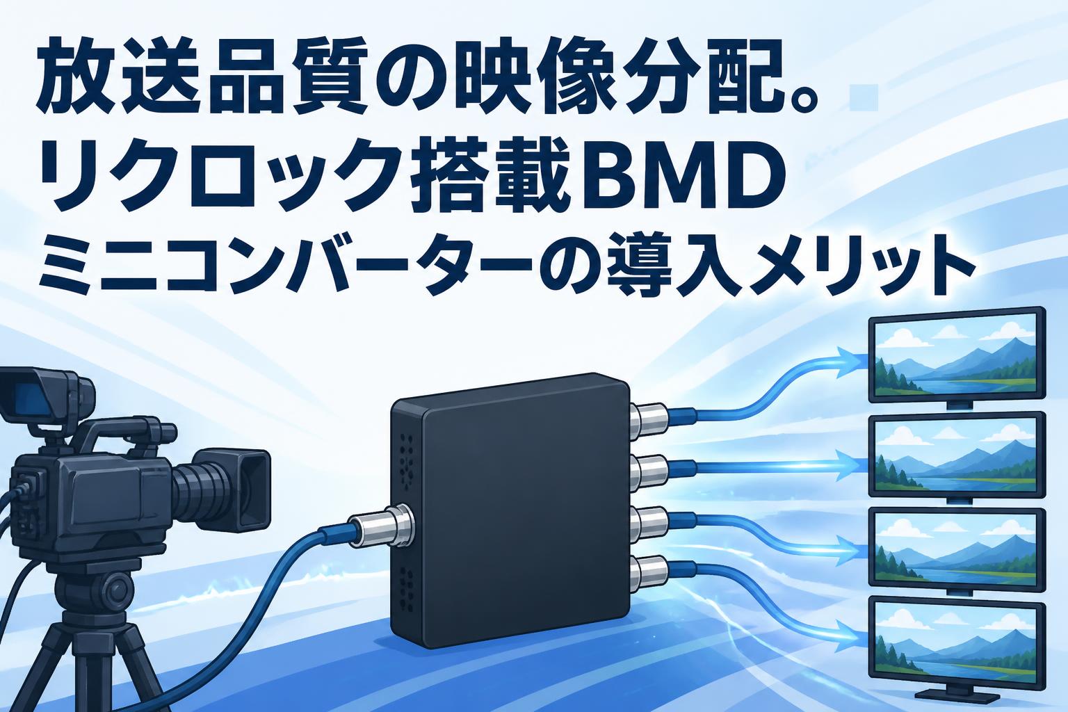 放送品質の映像分配。リクロック搭載BMDミニコンバーターの導入メリット