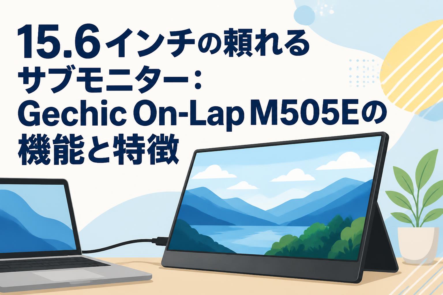 15.6インチの頼れるサブモニター：Gechic On-Lap M505Eの機能と特徴