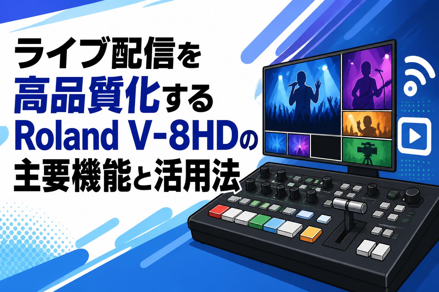 ライブ配信を高品質化するRoland V-8HDの主要機能と活用法