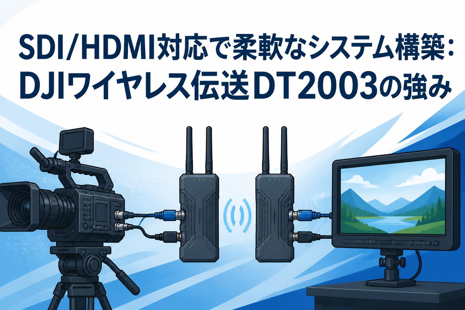 SDI/HDMI対応で柔軟なシステム構築：DJIワイヤレス伝送DT2003の強み