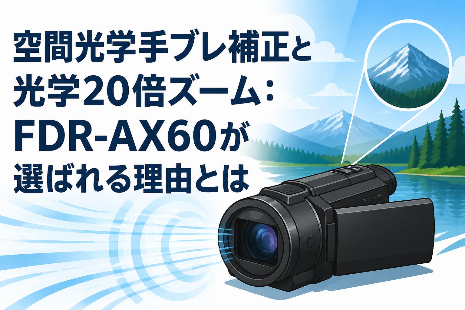 空間光学手ブレ補正と光学20倍ズーム：FDR-AX60が選ばれる理由とは