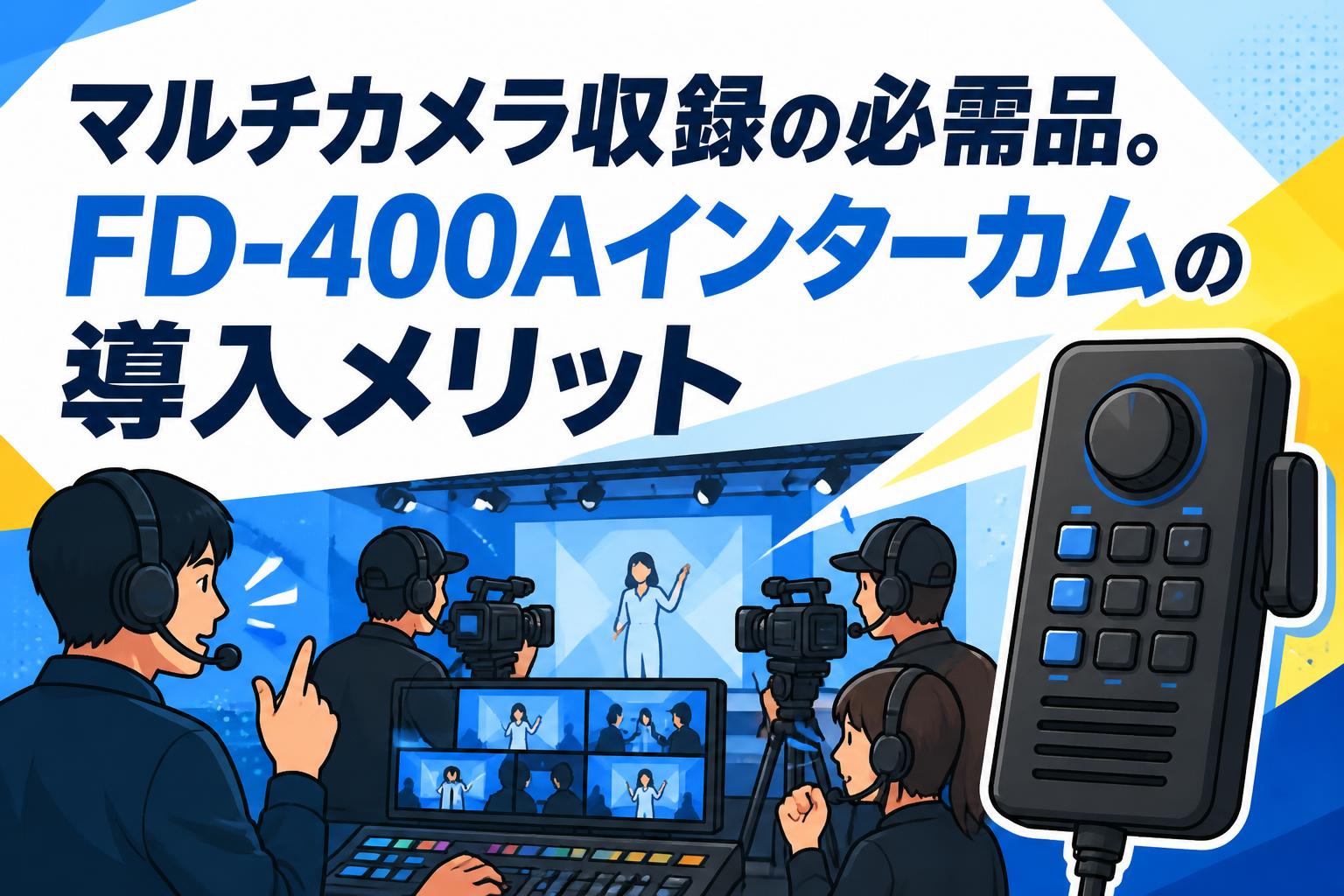 マルチカメラ収録の必需品。FD-400Aインターカムの導入メリット