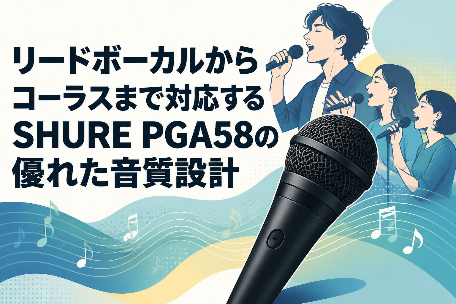 リードボーカルからコーラスまで対応するSHURE PGA58の優れた音質設計