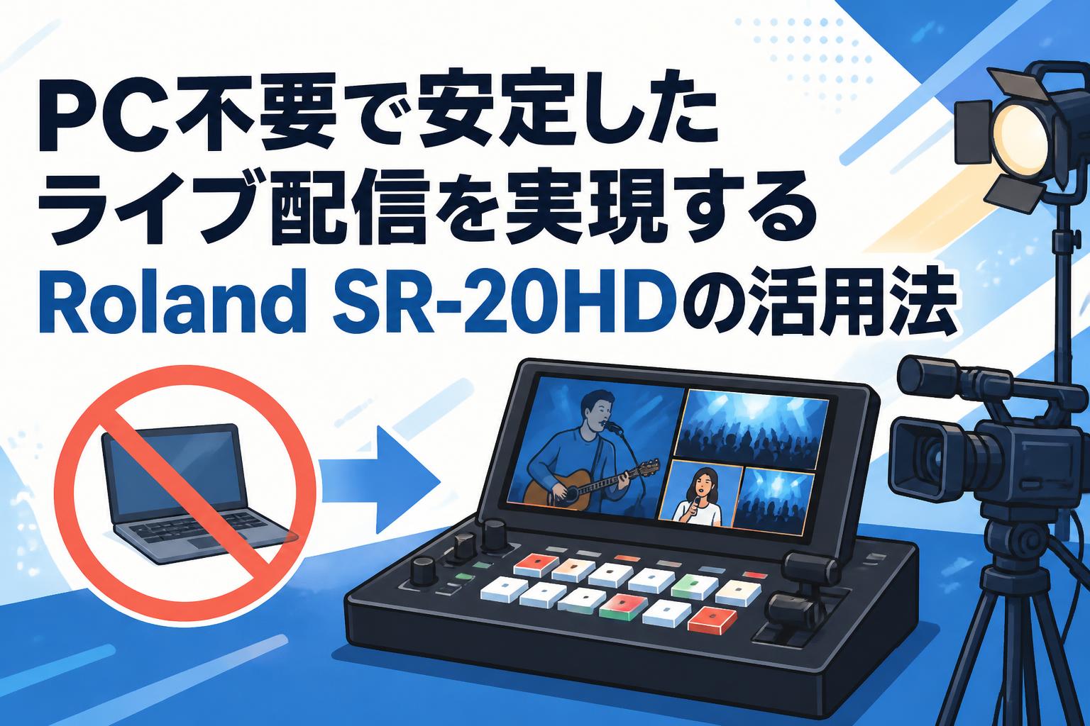 PC不要で安定したライブ配信を実現するRoland SR-20HDの活用法
