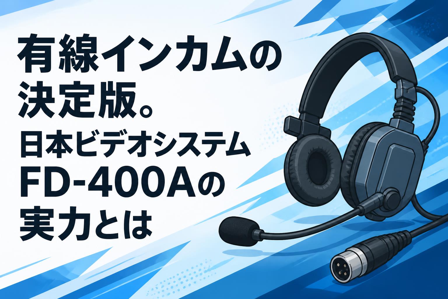 有線インカムの決定版。日本ビデオシステムFD-400Aの実力とは