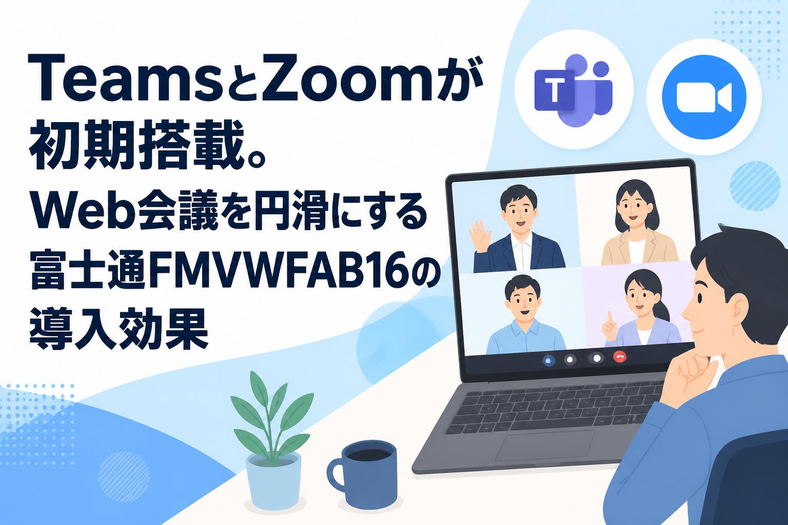 TeamsとZoomが初期搭載。Web会議を円滑にする富士通FMVWFAB16の導入効果